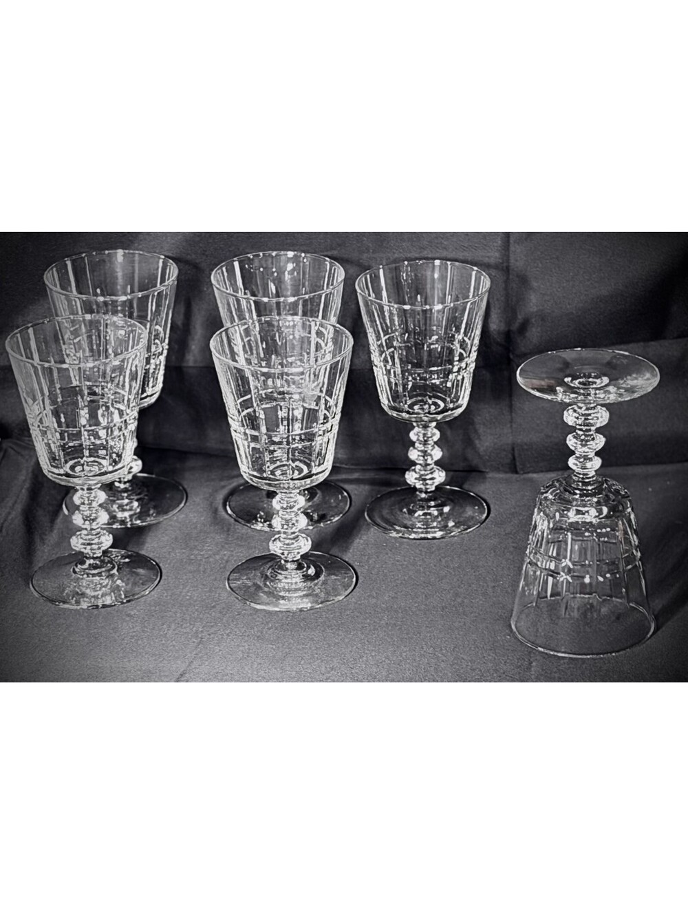Libbey Crystal  / Rock Sharp  Set of 6 “Pickett" Water Goblets